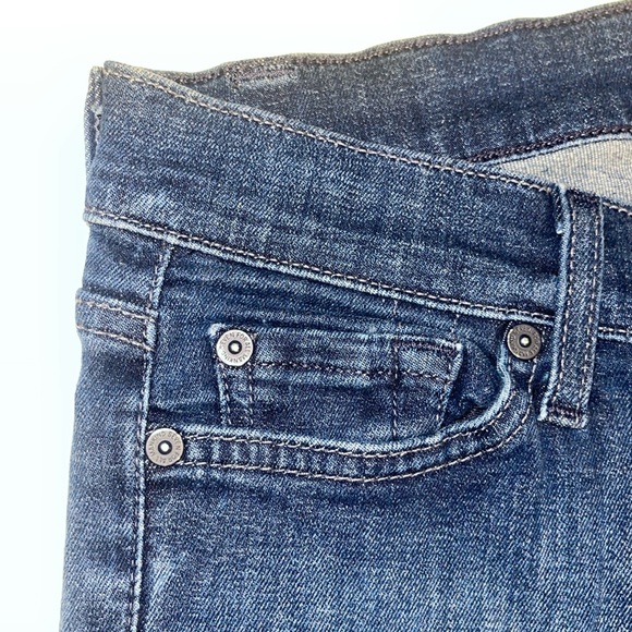 Euc 7 Seven For All Mankind Gwenevere Rise Skinny Zipper Leg Denim Jeans 29 - Picture 6 of 12